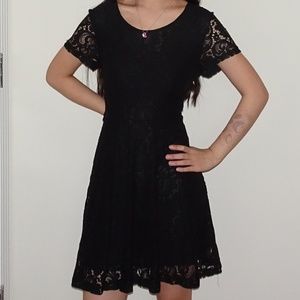 Lace Pleated Cute Homecoming Formal Dress